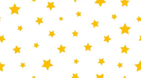 星のパターン 星のシームレスなパターン 白い背景に黄色の星 印刷のための星のテクスチャ 黄金の抽象的な赤ちゃんの壁紙 現代のベクターイラスト ベクトル — ストックベクタ