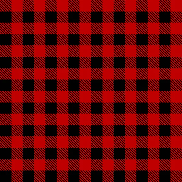 Bûcheron Rouge Bûcheron Noir Rouge Modèle Sans Couture Pour Plaid — Image vectorielle