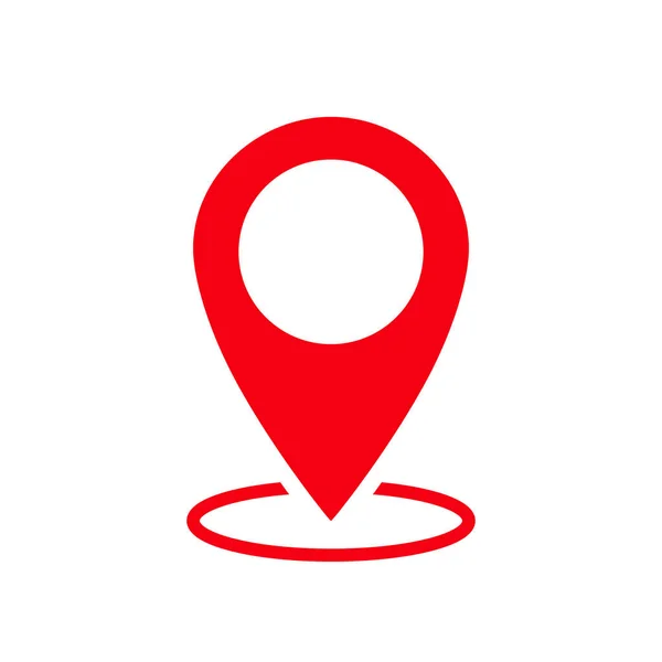 Kaartpen Kaartpin Positie Locatie Symbool Gps Icoon Met Cirkel Van — Stockvector