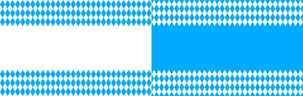 Oktoberfest Baggrundsgrænse Bayersk Mønster Bayerns Flag Oktoberfest Munich Tekstur Med – Stock-vektor