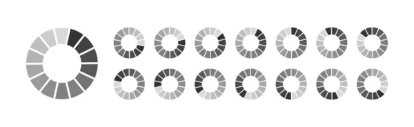 Φόρτωση Εικονιδίων Προφορτωμένα Εικονίδια Αντίστροφης Μέτρησης Σύμβολα Ρυθμιστή Και Φορτωτή — Διανυσματικό Αρχείο
