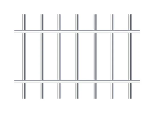 Une Cage Métal Barre Tige Métallique Prison Fond Fer Prison — Image vectorielle