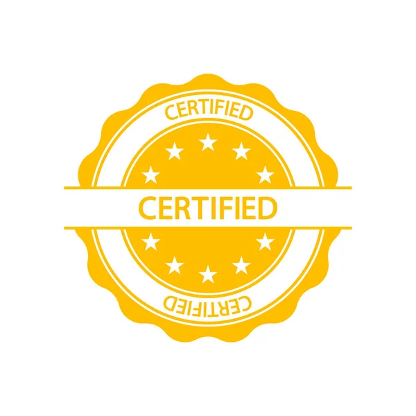 Certified Stamp Certificate Seal Stamp Certified Official Badge Patent Quality — ストックベクタ