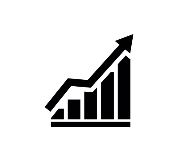 Graphischer Wachstumspfeil Wachstumspfeil Diagramm Für Diagramm Zunahme Und Wachstum Des — Stockvektor