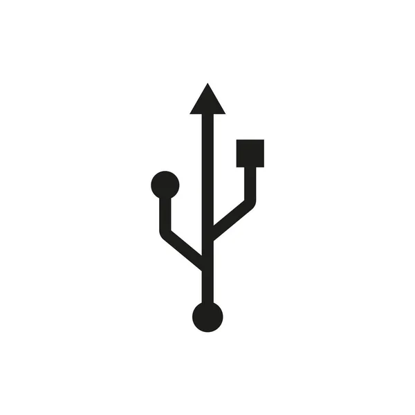 Usb Ikon Usb Szimbólum Kapcsolódási Pont Adatközpont Csatlakozócsatlakozó Számítógépes Kábel — Stock Vector