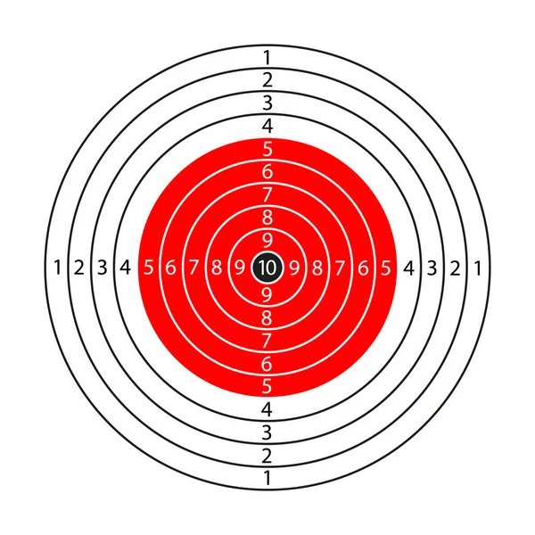 Cel Snajpera Cel Crosshair Ikona Widoku Odizolowana Białym Tle Cel — Wektor stockowy