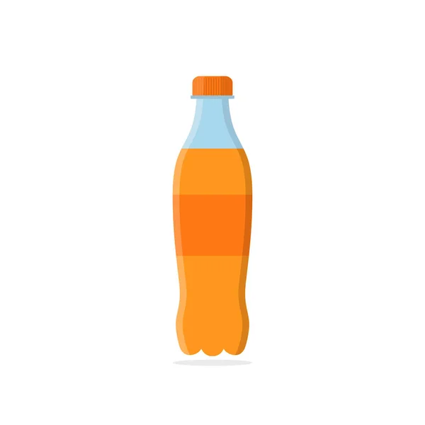 Soda Bottle Orange Soda Beverage Plastic Glass Bottle Soda Water — Image vectorielle