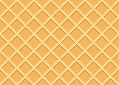 Waffle pattern. Waffle texture seamless pattern. Wafer cone texture for icecream. Seamless pattern for ice cream. Design biscuit background. Snack waffel wallpaper. Vector.