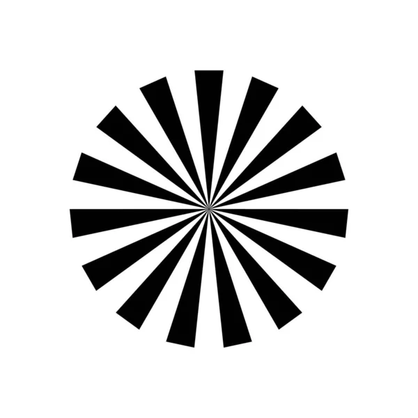 Radial Sunburst Sun Burst Radial Black White Icon Starburst Circle — Vector de stock