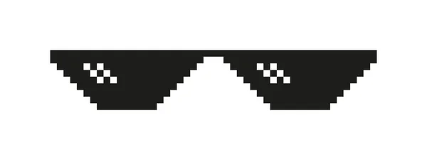 Minecraft Glasses Pixel Glasses 8Bit Game Icon Spectacles Thug Boss — Vector de stock