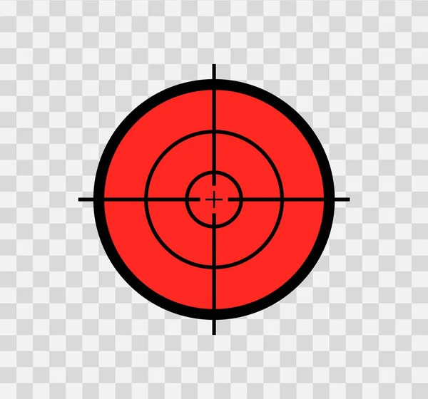 Crosshair Target Sniper Sight Icon Isolated Transparent Background Target Gun — стоковый вектор