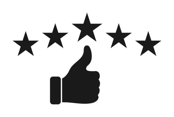 Hand Star Star Rate Experience Customer Review Icon Review Service — Stock Vector