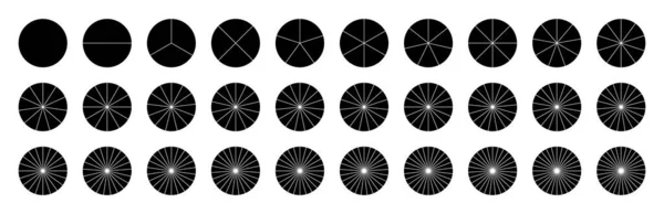 Kreissegment Graph Pie Circle Grafik Mit Segmenten Runde Torte Mit — Stockvektor