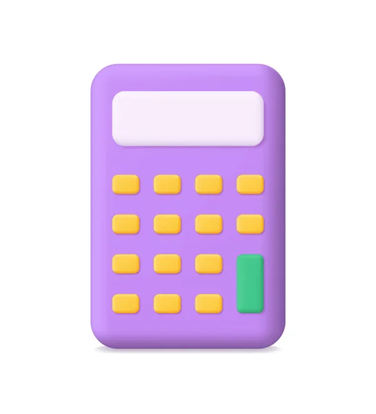 Ikona Kalkulatora Kalkulator Izolowany Białym Tle Ikona Obliczania Matematyce Finansach — Wektor stockowy