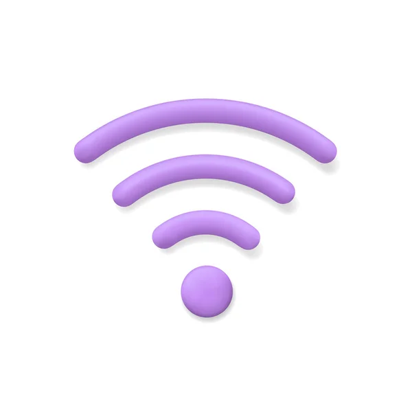 Wifiアイコン 3Dの無線Lanアイコン 無線のシンボル 無線Lan信号 インターネットのサイン 携帯電話 コンピュータ モデム ホットスポットのためのネットワーク 無料でネットワークに接続できます — ストックベクタ