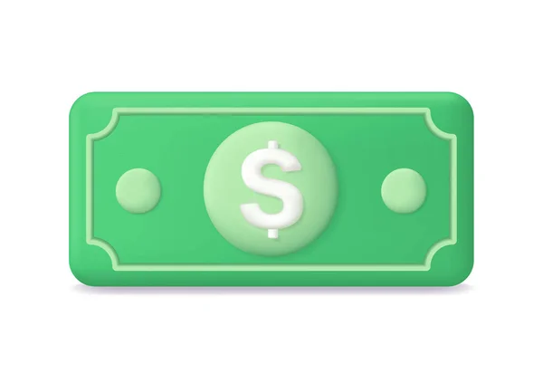 Dollar Symbol Dollar Geld Rechnung Dollar Währung Geldschein Grünes Papiergeld — Stockvektor
