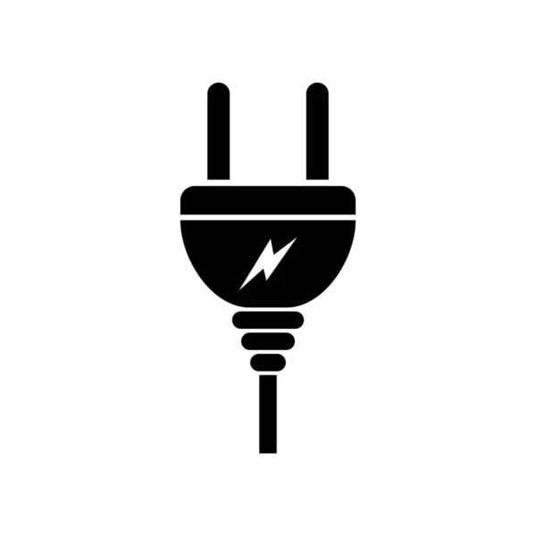 Icono Plug Enchufe Eléctrico Del Reino Unido Con Cable Símbolo — Archivo Imágenes Vectoriales