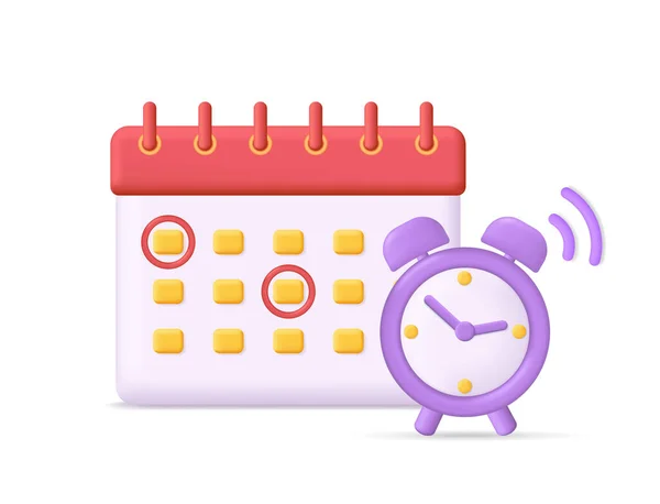 Ημερολόγιο Ρολόι Εικονίδιο Για Χρόνο Υπενθύμιση Και Χρονοδιάγραμμα Έννοια Της — Διανυσματικό Αρχείο