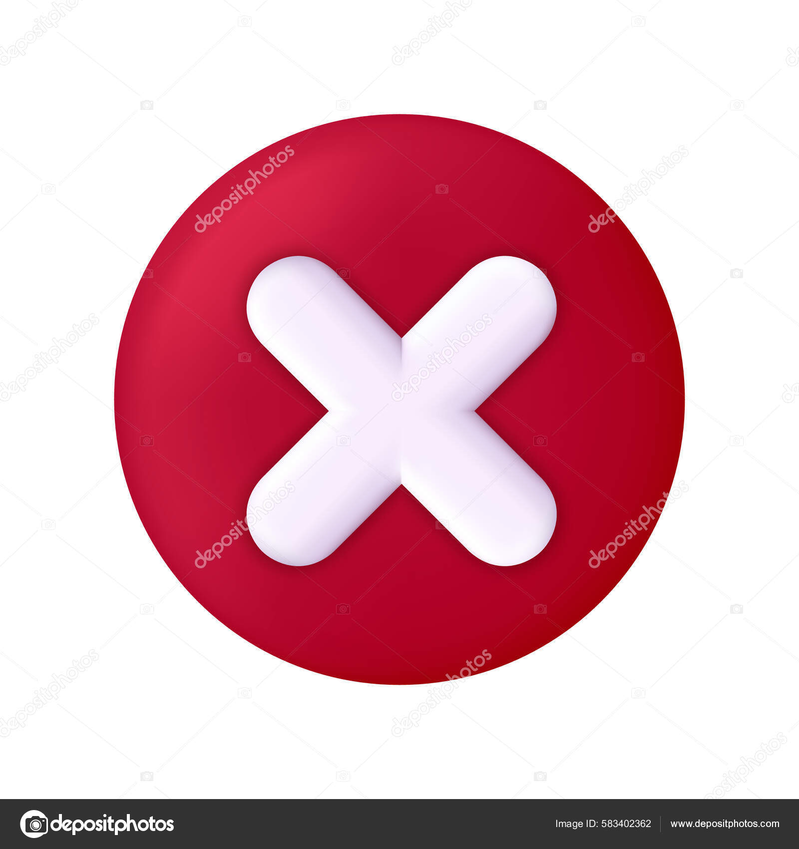Cross Icon Button Wrong Check Mark Error Red Circle Sign imagem vetorial de  Wise_ant© 583402362