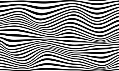 Psikedelik desen. Optik yanılsama. Siyah-beyaz soyut arka plan. Hipnotik tasarım sanatı. Girdap hipnoz dokusu. Vektör.