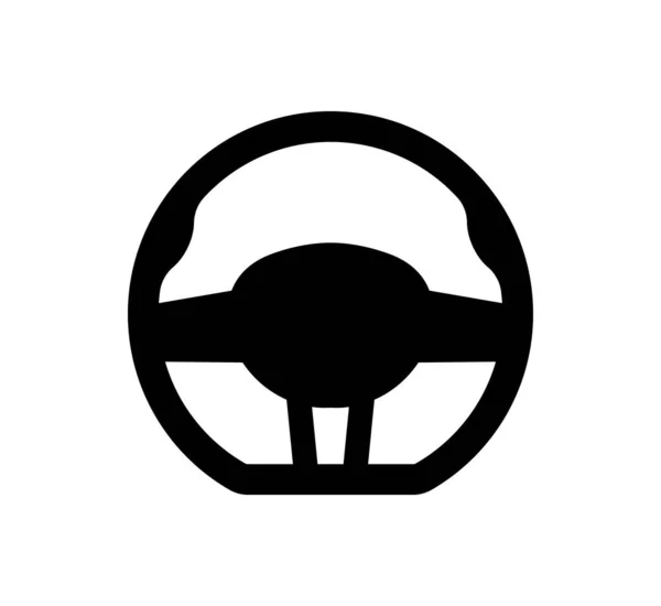 Car Steering Handle Auto Wheel Modern Icon Steer Silhouette Vehicle — Stockový vektor
