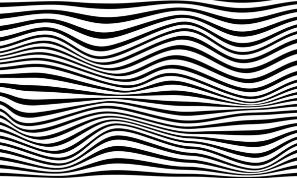 Psychedelic Pattern Optical Illusion Black White Abstract Background Hypnotic Design — Vector de stock