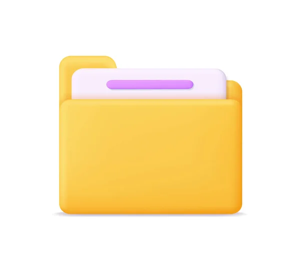 File Folder Icon Folder Document Office Paper Mail Project Archive — Stock Vector