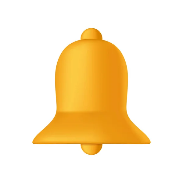 Glockensymbol Gelbe Glocke Für Alarm Benachrichtigung Und Alarm Symbol Für — Stockvektor