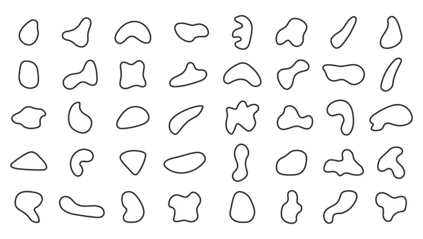 Formes Organiques Irrégulières Schéma Abstrait Galets Des Blobs Aléatoires Cercles — Image vectorielle
