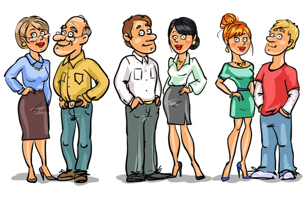 Rodinný set, páry v různém věku Royalty Free Stock Vektory