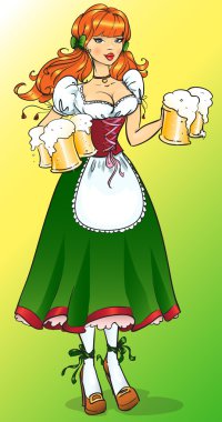 Bira, Oktoberfest veya St Patrick's day kızla