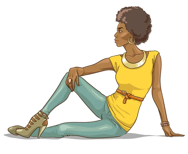 Afro-américaine fille — Image vectorielle
