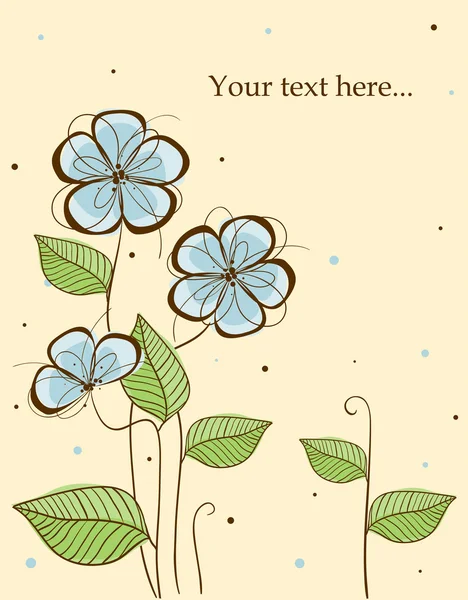 Tarjeta floral — Vector de stock