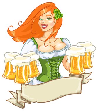 bira, St patrick's day ile kız