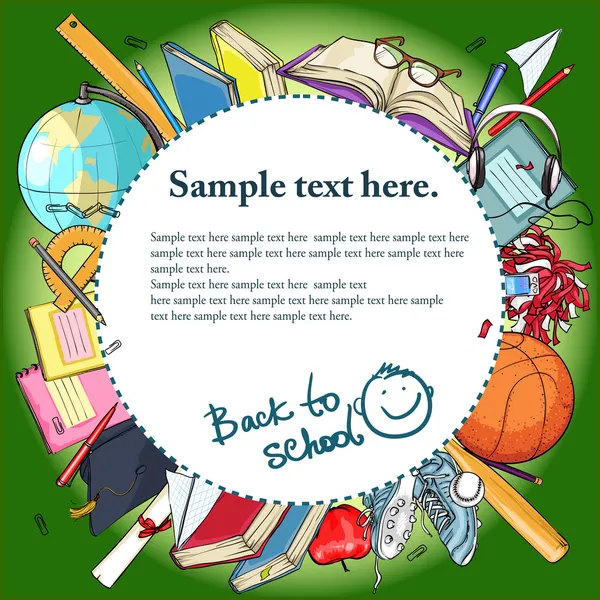 Back to School background with sample text. — Stock Vector