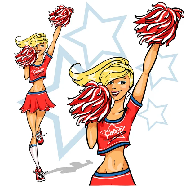 Cheerleader meisje — Stockvector