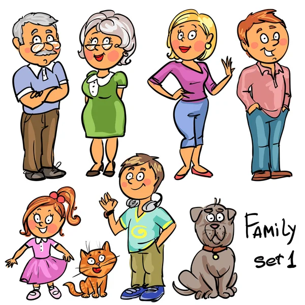 Miembros de la familia — Vector de stock