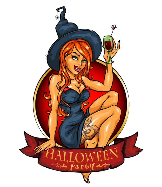 Bruja de Halloween — Archivo Imágenes Vectoriales