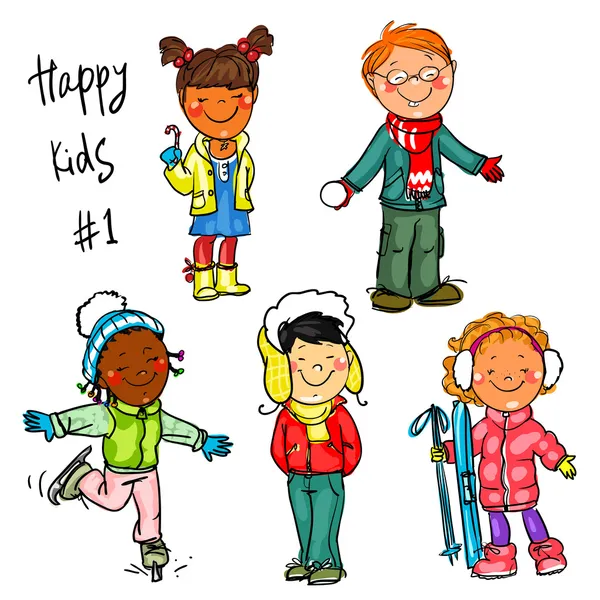 Happy Kids — Stock Vector