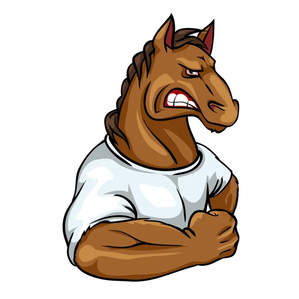 Mascote de cavalo, logotipo da equipe — Vetor de Stock