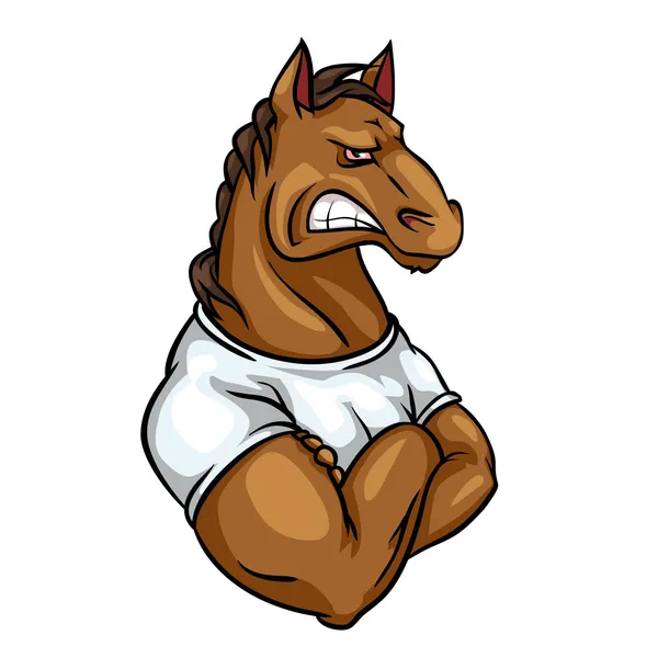 Талисман лошади, логотип команды — стоковый вектор