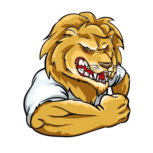 Λιοντάρι μασκότ, το λογότυπο της ομάδας — Διανυσματικό Αρχείο