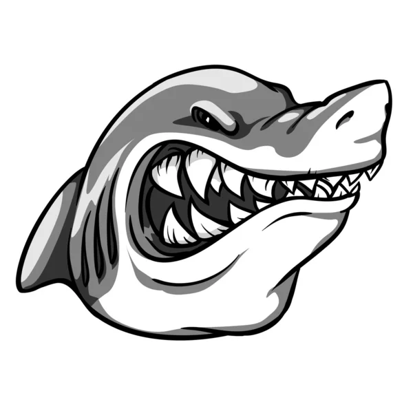 Angry Shark mascot. — Stock Vector