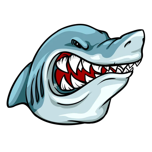 Mascotte de requin en colère — Image vectorielle