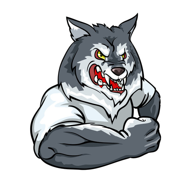 Wolf mascot, team logo