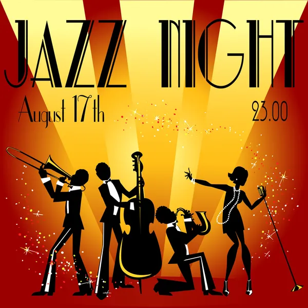 Banda de jazz — Vector de stock