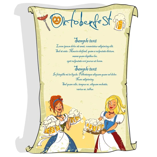 Oktoberfest poster — Stok Vektör