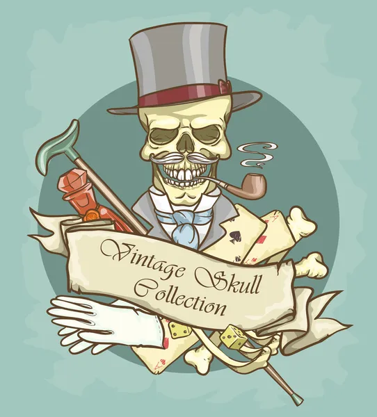 Logo del cráneo de caballero — Vector de stock