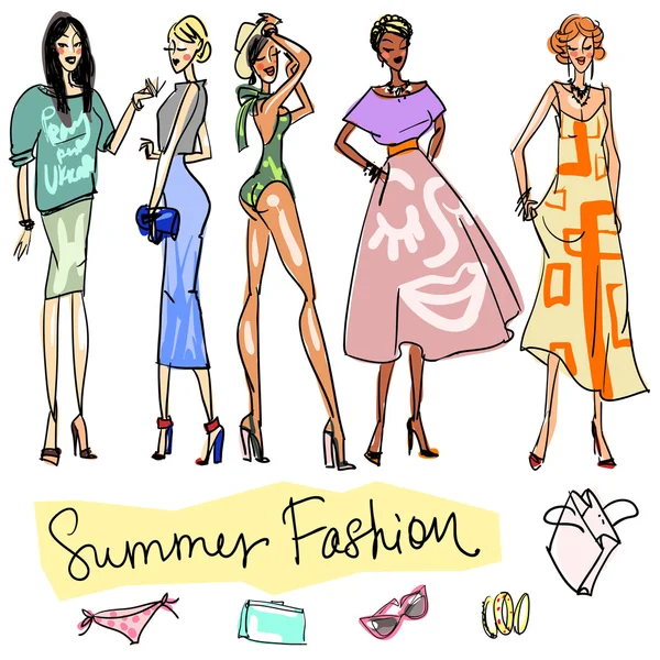 Summer Fashion — Stock Vector