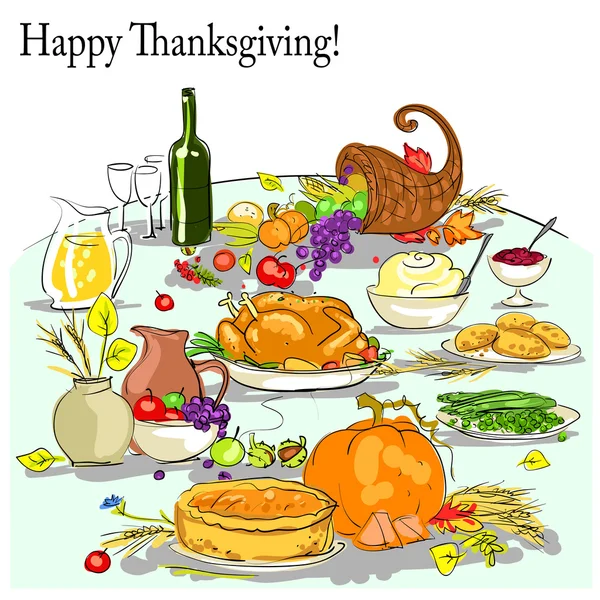 Thanksgiving background — Stock Vector